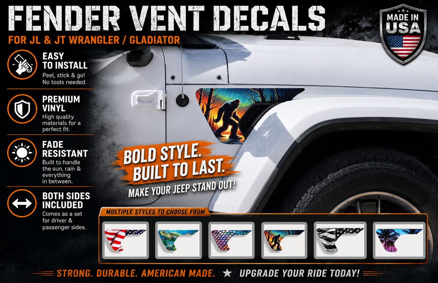 Bigfoot cabin fender vent for the JL or JT 2018 or newer 14