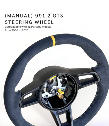Manual Porsche 991.2 Steering Wheel in Yellow