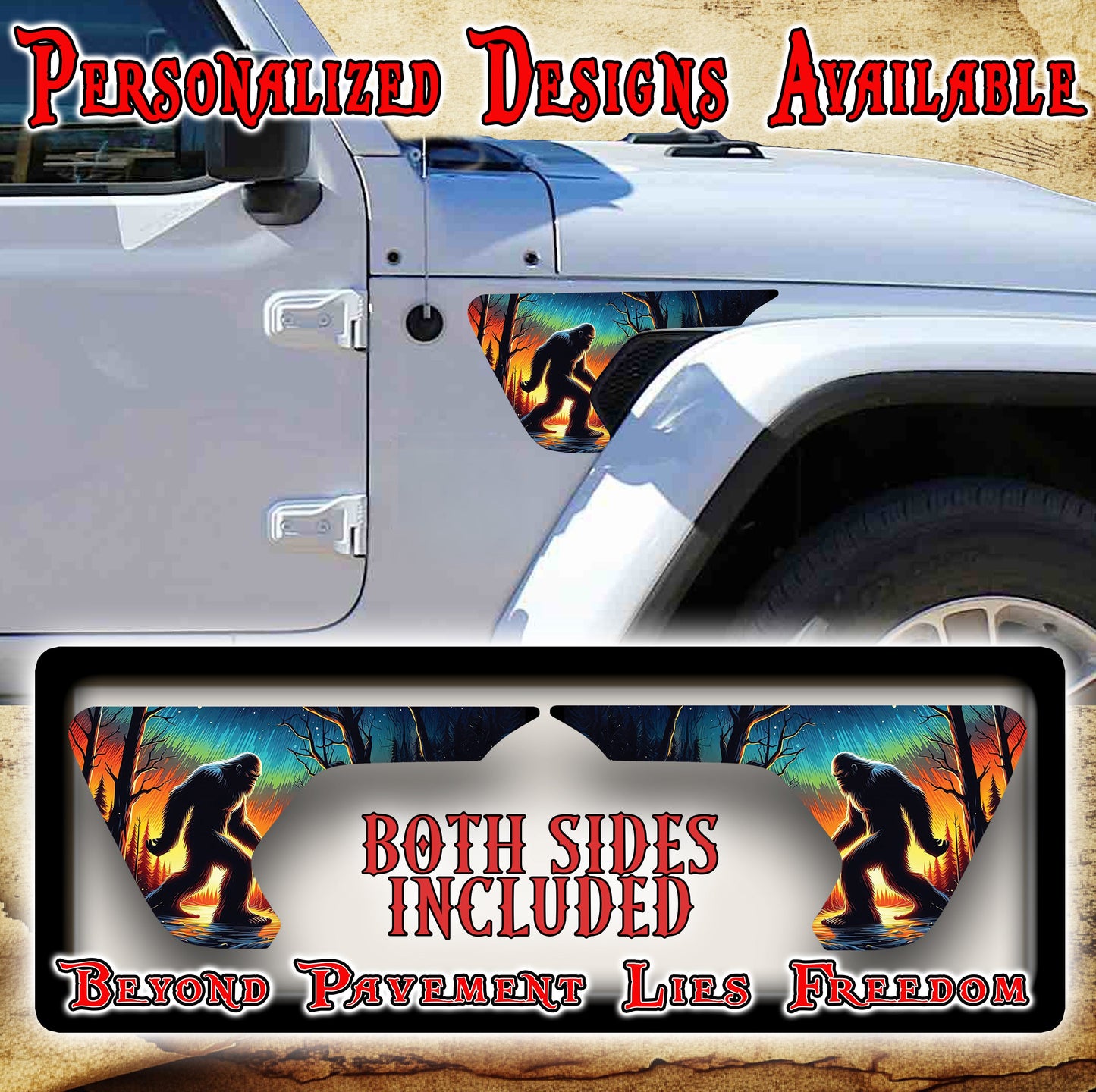 Bigfoot cabin fender vent for the JL or JT 2018 or newer 14