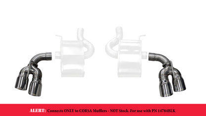 Corsa 16-17 Chevy Camaro SS 2.75in Inlet / 4in Outlet Polished Tip Kit (For Corsa Exhaust Only) 14774