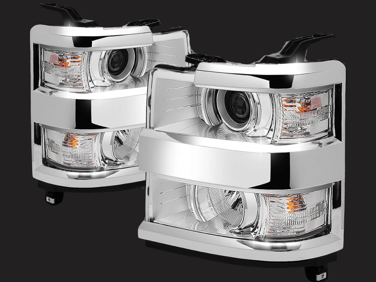 15-19 Chevy Silverado 2500HD/3500HD Chrome Housing Projector Headlight Set