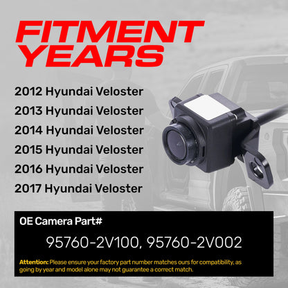 Hyundai Veloster (2012-2017) OEM Replacement Backup Camera OE Part # 95760-2V100, 95760-2V002