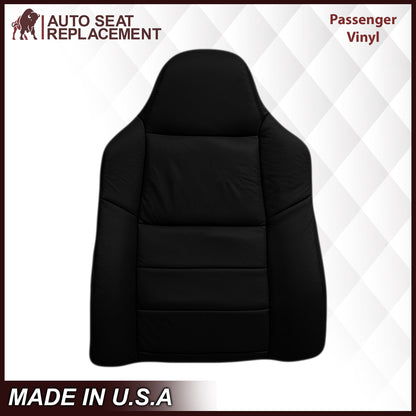 2003-2007 Ford F250/F350/F450/F550 Lariat Seat Cover in Black: Choose Leather or Vinyl