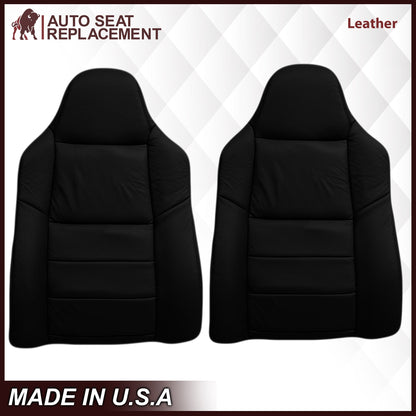 2003-2007 Ford F250/F350/F450/F550 Lariat Seat Cover in Black: Choose Leather or Vinyl