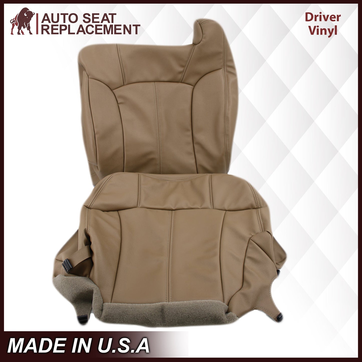 1999-2002 Chevy Silverado Seat Cover in Medium Dark Oak Tan (trim code 672 or 67i)