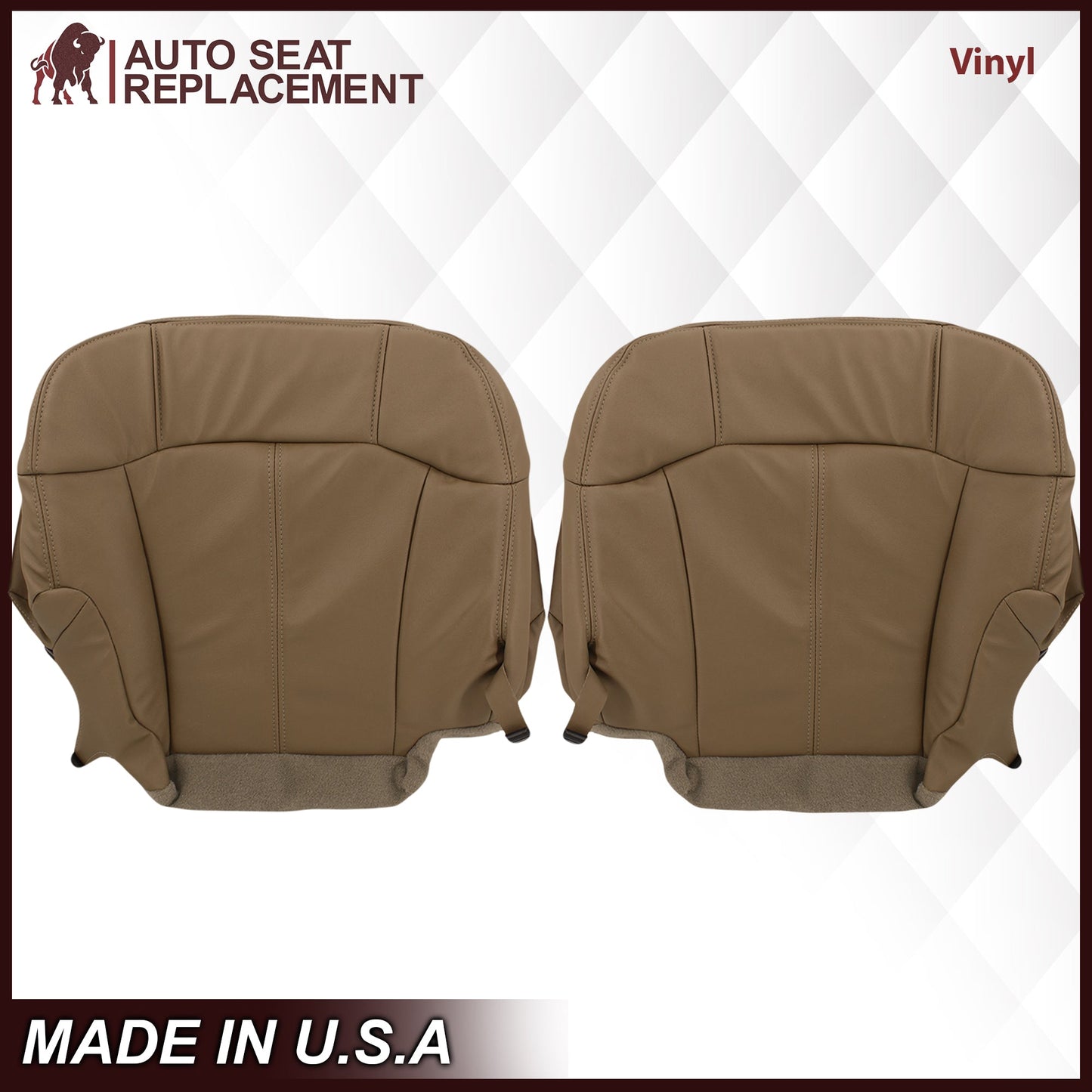 1999-2002 Chevy Silverado Seat Cover in Medium Dark Oak Tan (trim code 672 or 67i)