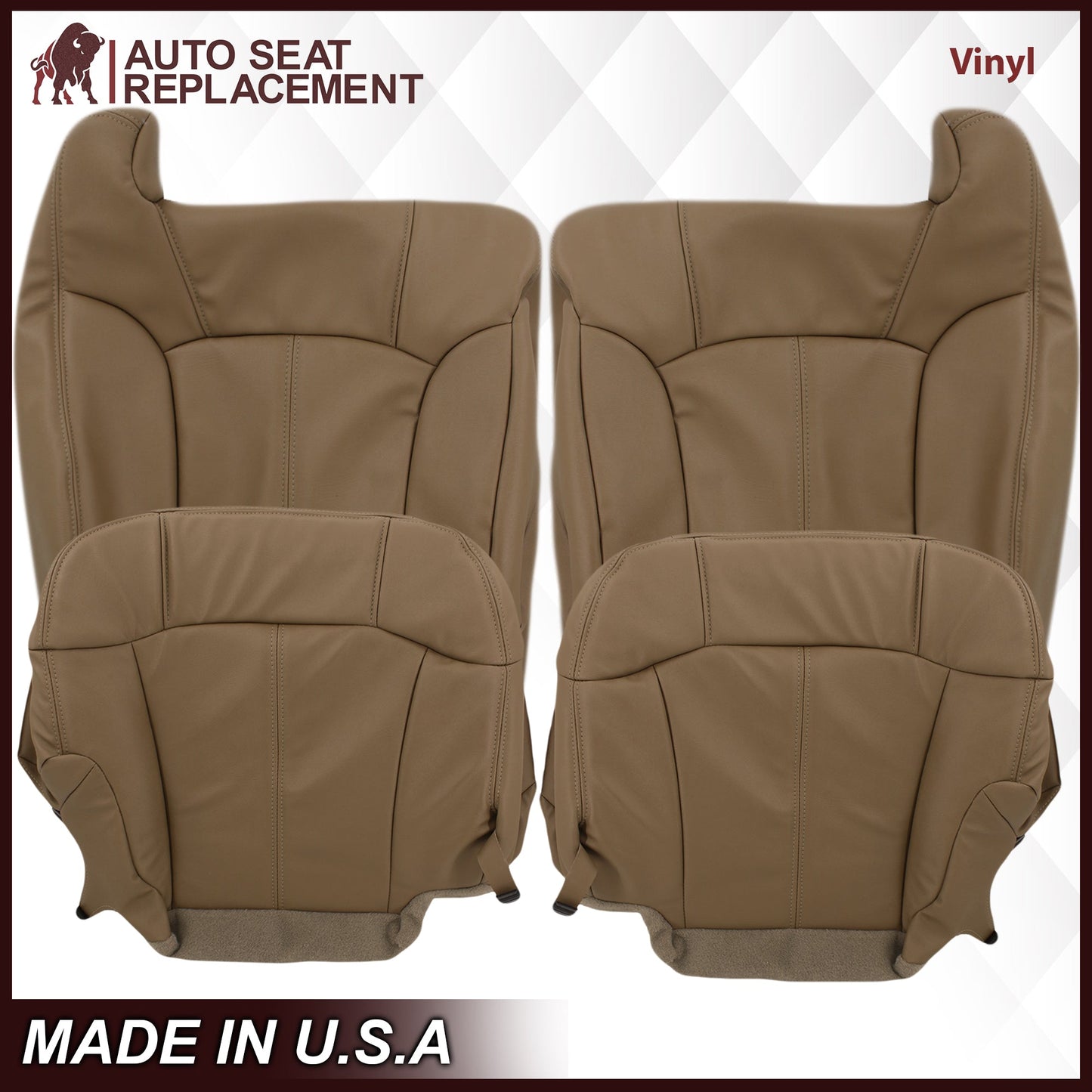 1999-2002 Chevy Silverado Seat Cover in Medium Dark Oak Tan (trim code 672 or 67i)