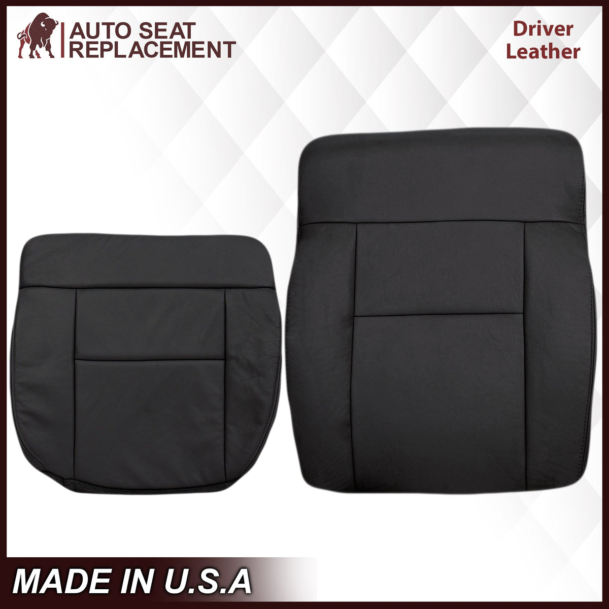2004-2008 Ford F150 Seat Cover in Black: Choose Leather or Vinyl