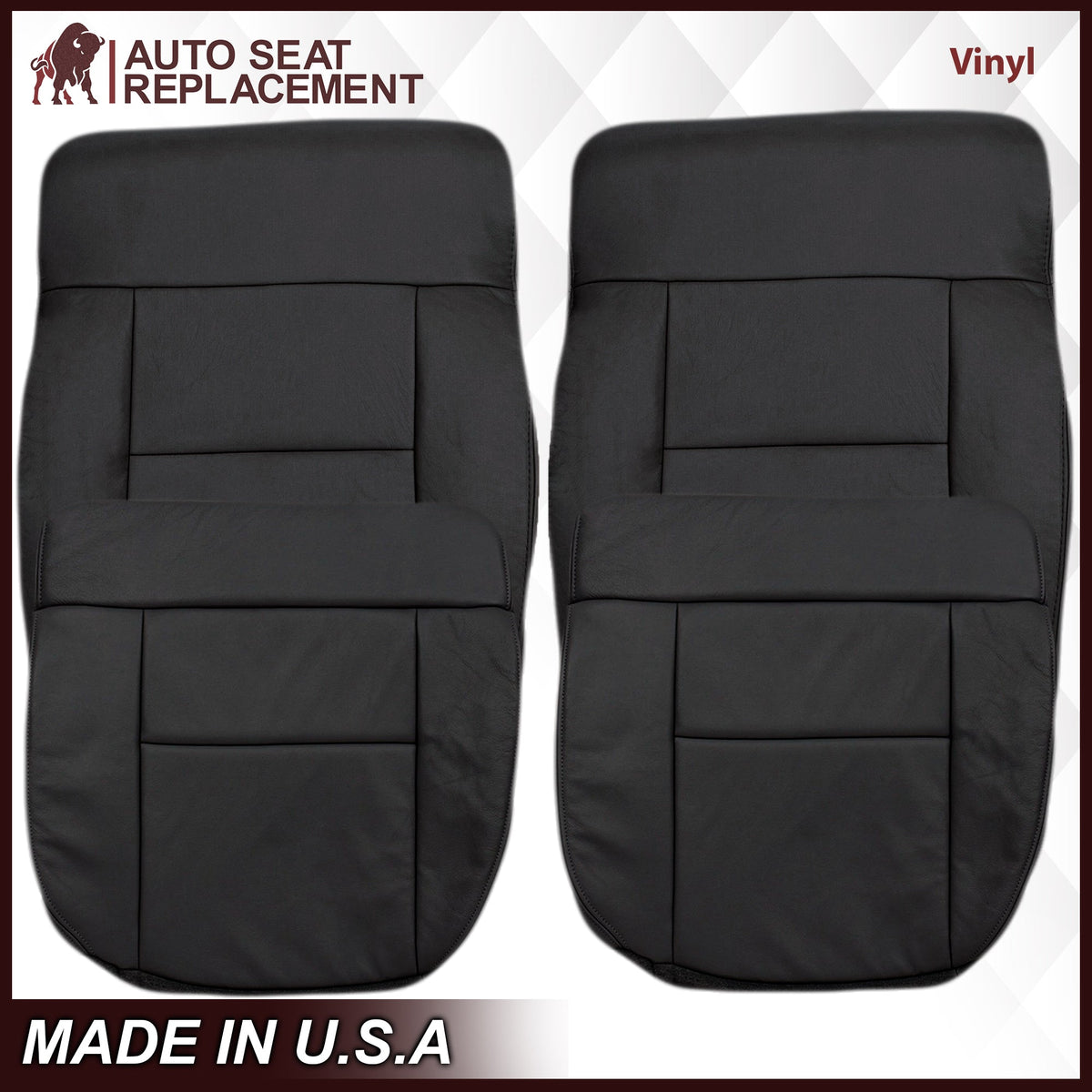 2004-2008 Ford F150 Seat Cover in Black: Choose Leather or Vinyl