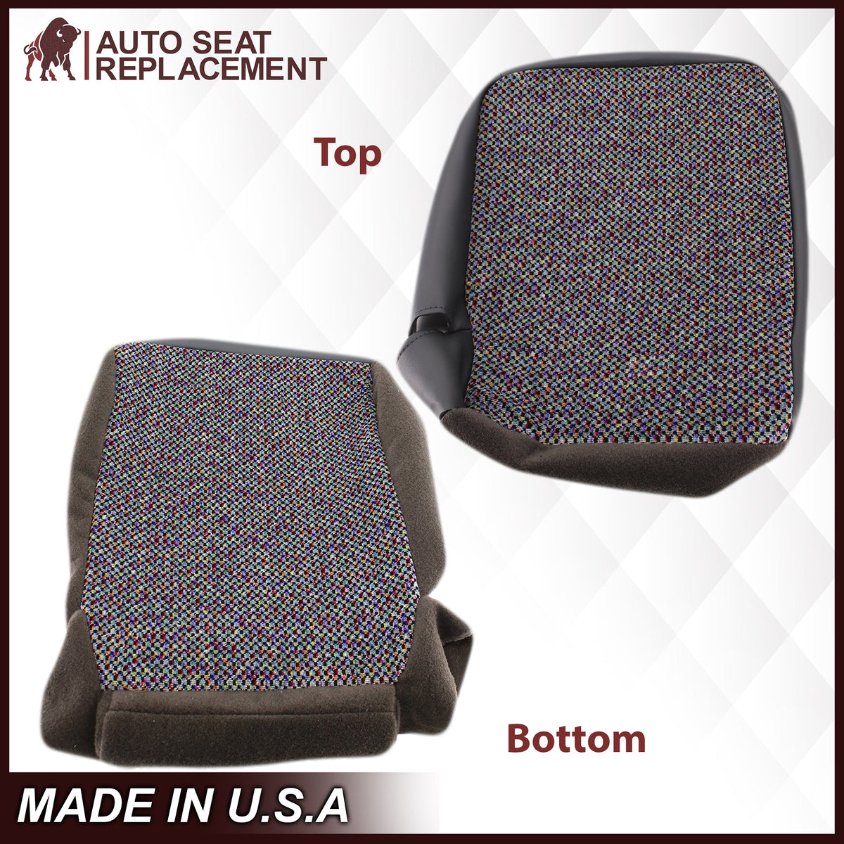 1998-2001 Dodge Ram 1500 SLT Laramie Baby Seat Cover in Agate Dark Gray Cloth: Choose From Variation