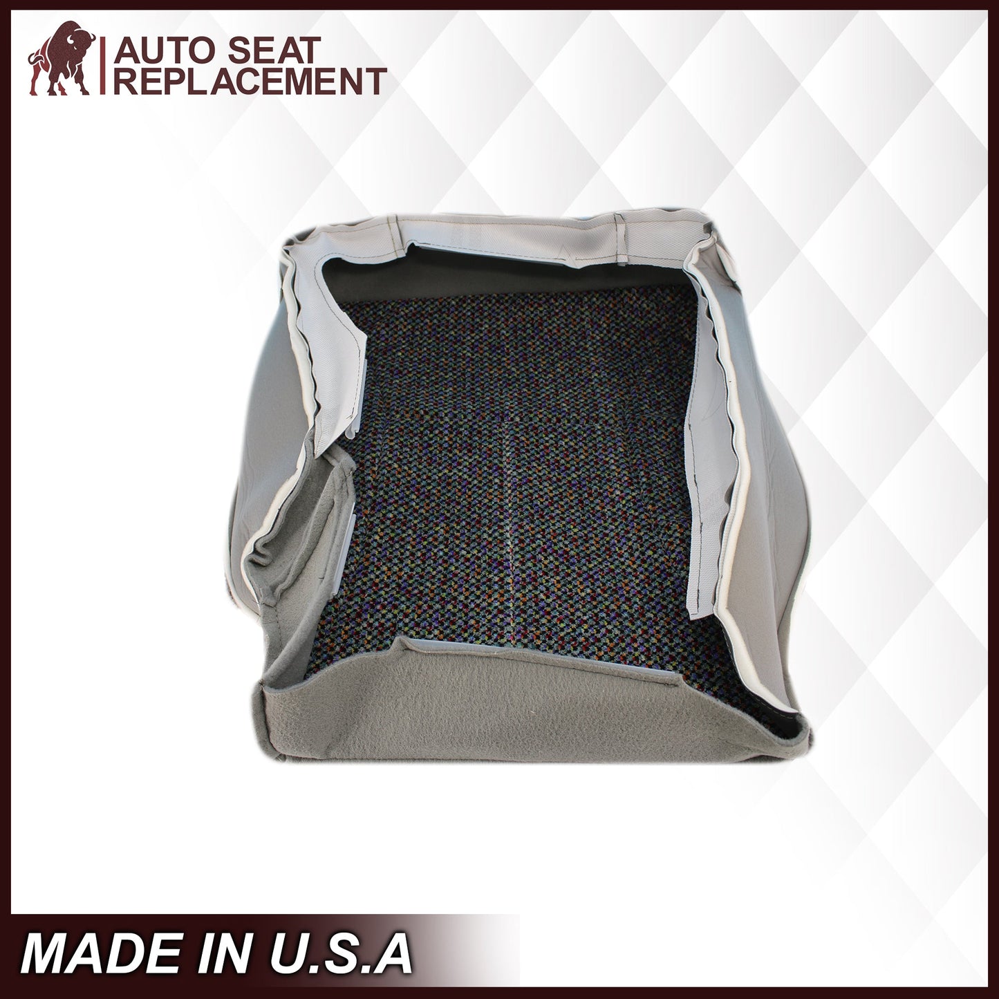 1998-2002 Dodge Ram 1500 2500 3500 SLT Laramie Seat Cover in Cloth with Mist Gray skirt: Choose From Variation