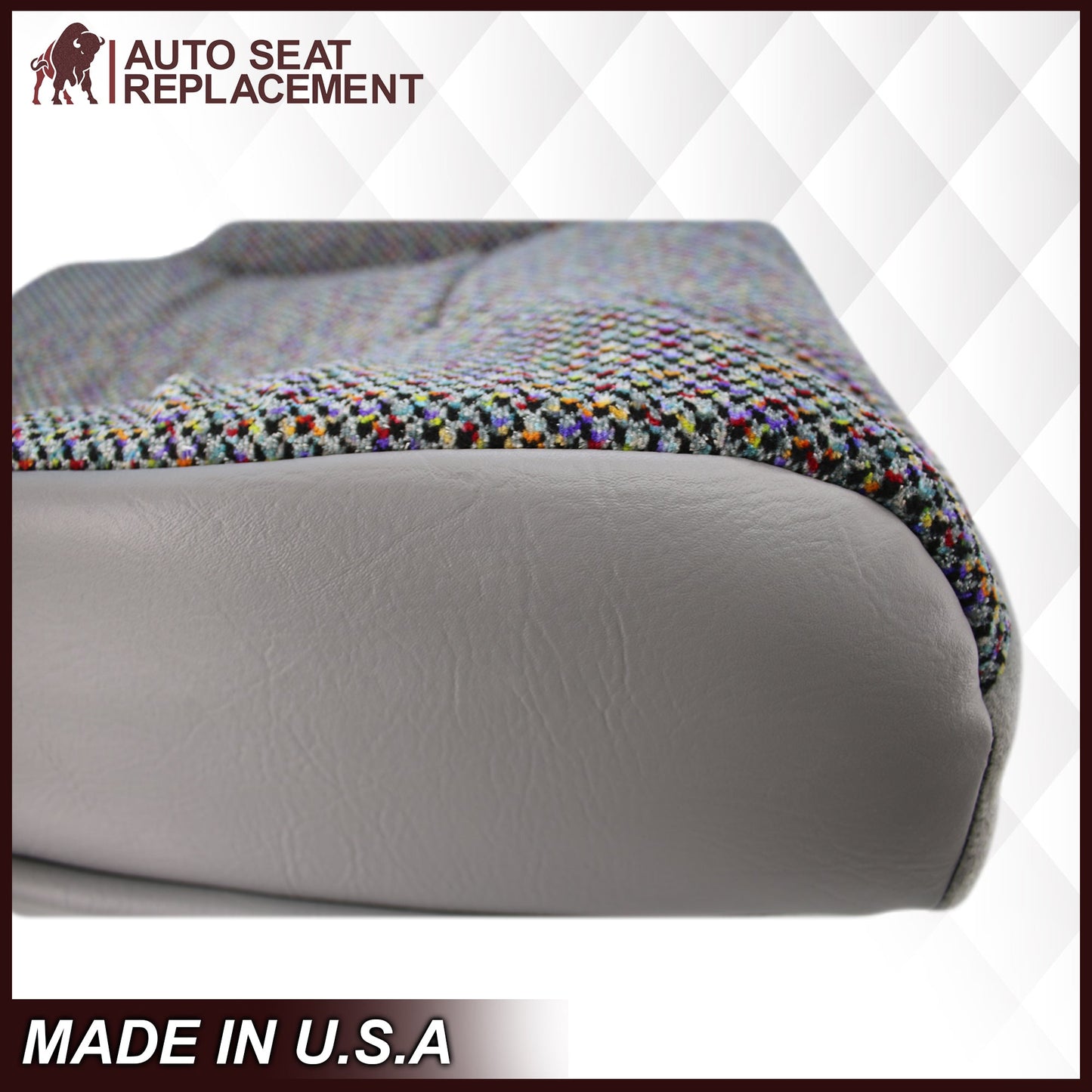 1998-2002 Dodge Ram 1500 2500 3500 SLT Laramie Seat Cover in Cloth with Mist Gray skirt: Choose From Variation