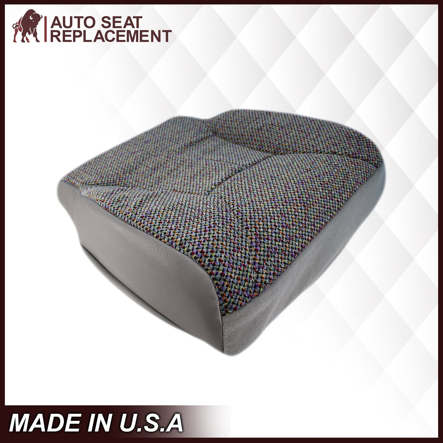 1998-2002 Dodge Ram 1500 2500 3500 SLT Laramie Seat Cover in Cloth with Mist Gray skirt: Choose From Variation