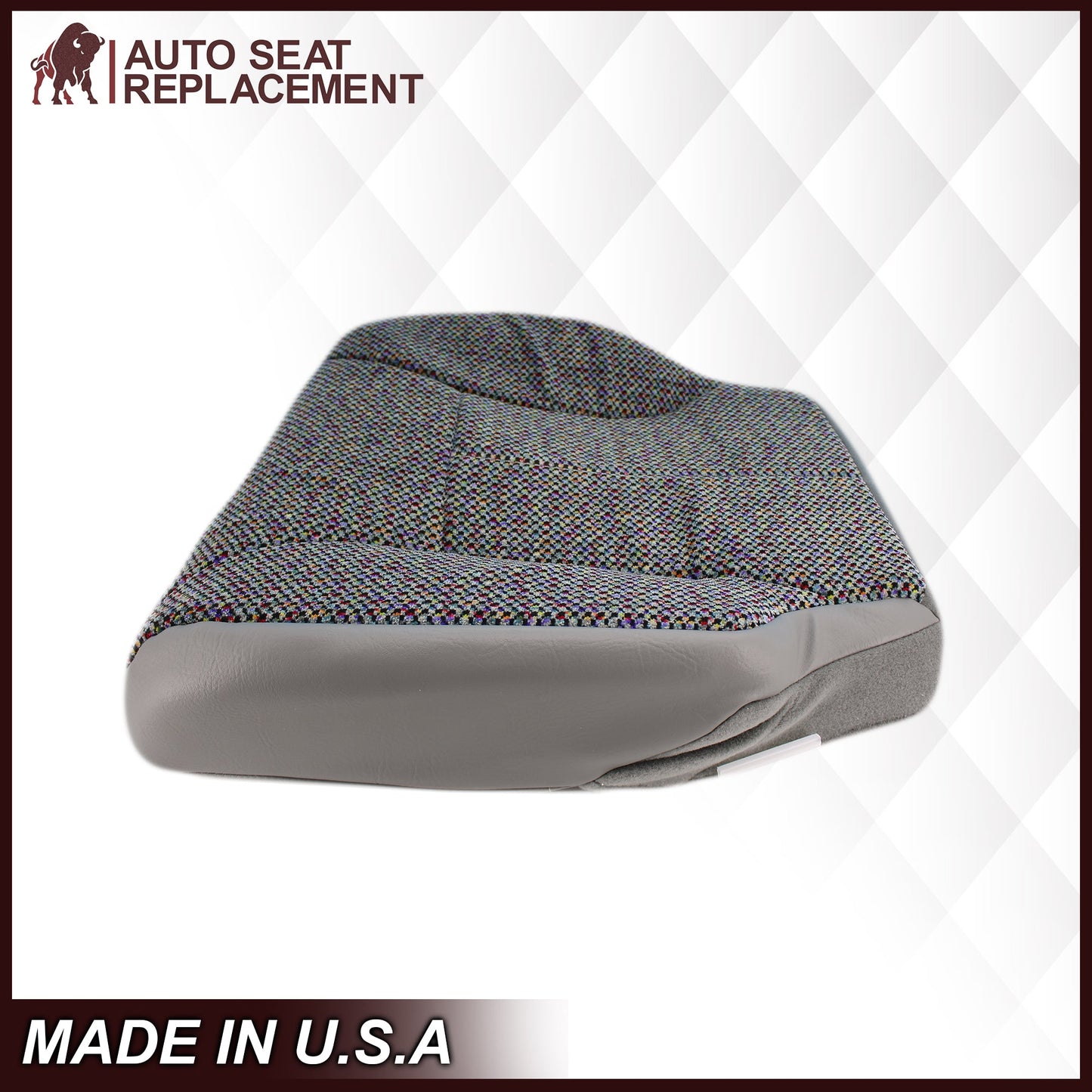 1998-2002 Dodge Ram 1500 2500 3500 SLT Laramie Seat Cover in Cloth with Mist Gray skirt: Choose From Variation