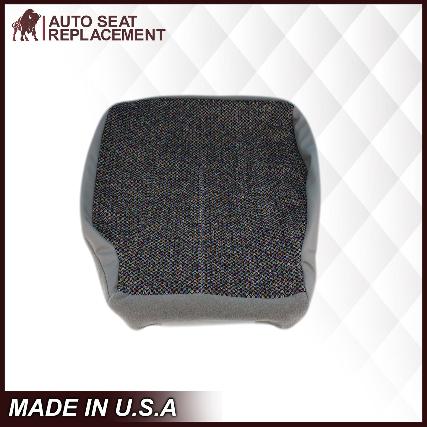 1998-2002 Dodge Ram 1500 2500 3500 SLT Laramie Seat Cover in Cloth with Mist Gray skirt: Choose From Variation