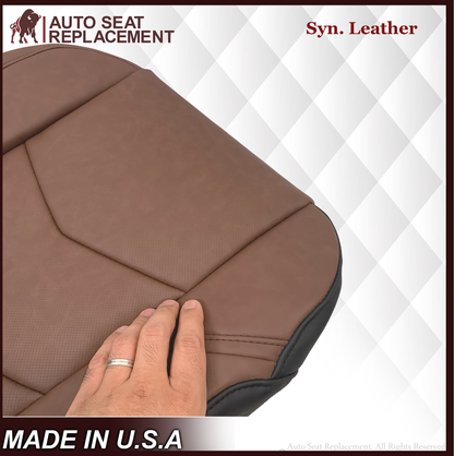 2015-2020 Cadillac Escalade Perforated Leather OR Syn. Leather Seat Cover Kona Brown: Choose From Variation