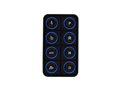 AEM EV 8 Button Keypad CAN Based Programmable Backlighting