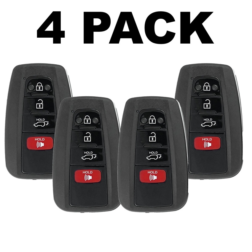 Toyota RAV4 Highlander 4 Button Smart Key 2019-2024 For HYQ14FBC + HYQ14FLA | Aftermarket (4 Pack)