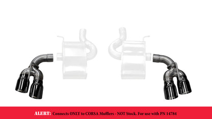 Corsa 2017 Chevy Camaro ZL1 2.75in Inlet / 4.0in Outlet Black PVD Tip Kit (For Corsa Exhaust Only) 14774BLK