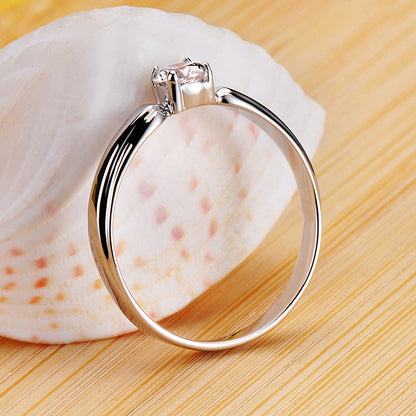 Sterling Silver Fashion Ring for Women with Gold-Plated Gems, Sizes 5-12, Elegant & Unique Design