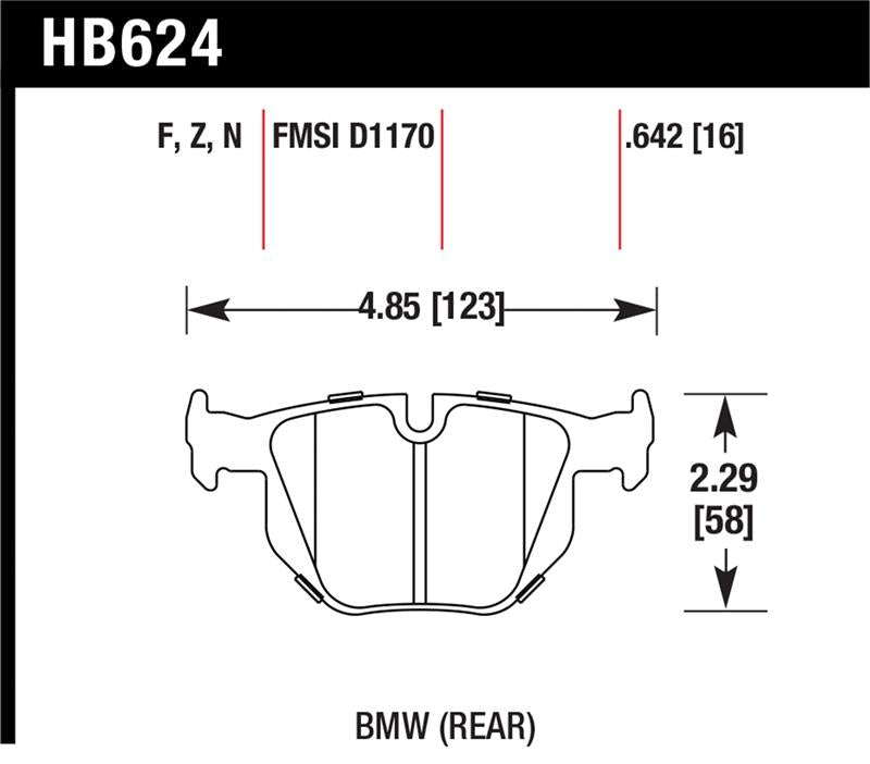 Hawk 06 BMW 330i/330xi / 07-09 335i / 07-08 335xi / 09 335d / 08-09 328i HPS Street Rear Brake Pads