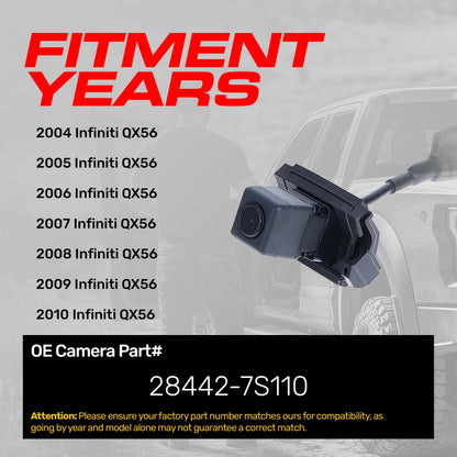 Infiniti QX56 (2004-2010) OEM Replacement Backup Camera OE Part # 28442-7S110