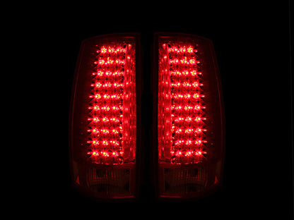 Anzo 2007-2014 Chevrolet Suburban LED Tail lights Red/Clear G4