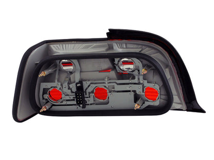 Anzo 1992-1998 BMW 3 Series E36 Taillights Red/Clear