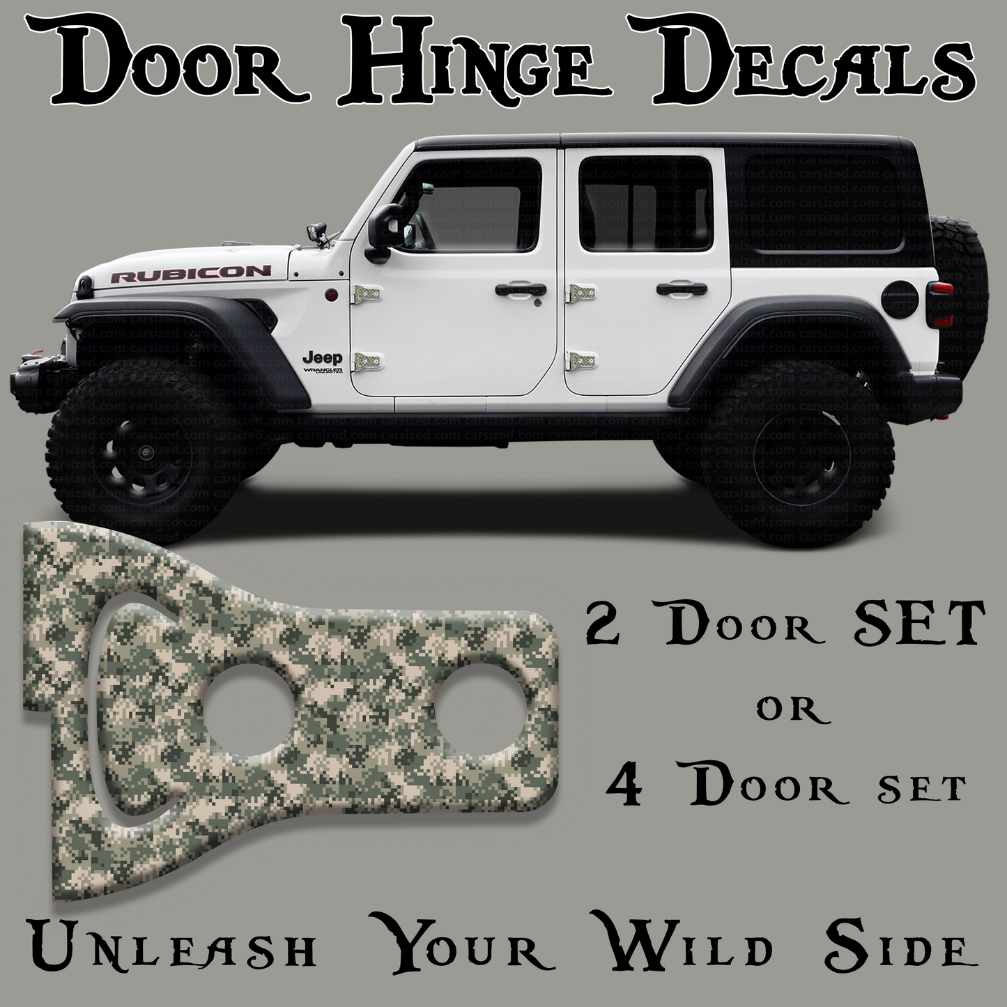 Camo Door hinge decals 16