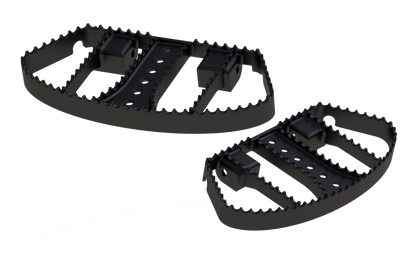 Burly Brand MX Floorboards - Black B13-1050B