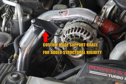 HPS Hot & Cold Side Charge Pipe with Intercooler Boots Kit, 03-07 Ford F550 Superduty Powerstroke 6.0L Diesel Turbo, Polish