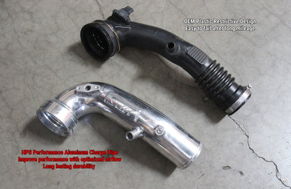 HPS Performance HPS Intercooler Cold Side Charge Pipe, BMW 2010-2019 X6 3.0L Turbo N55, 17-127