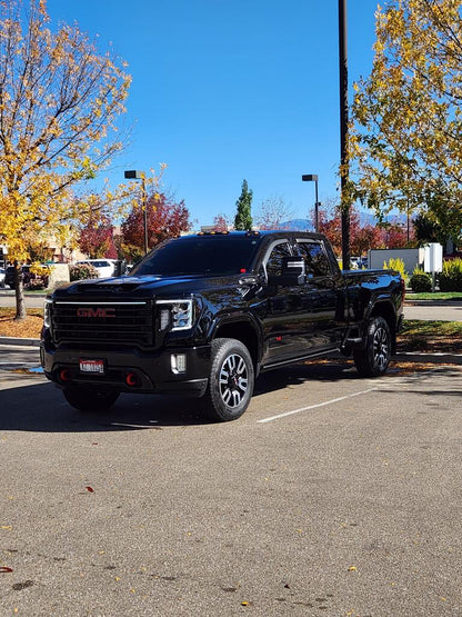 2020-2023 GMC Sierra 2500/3500 AT4 LED “Power” Grille Light Bar – IP67, Bolt-On, Black/Silver Frame