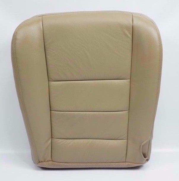 2002 - 2007 Ford F250 F350 Lariat Driver Bottom Seat Cover Parchment TAN / VINYL