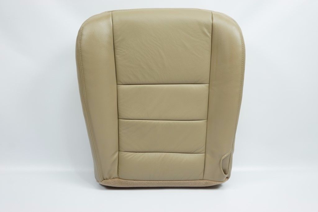 2002 - 2007 Ford F250 F350 Lariat Driver Bottom Seat Cover Parchment TAN / VINYL