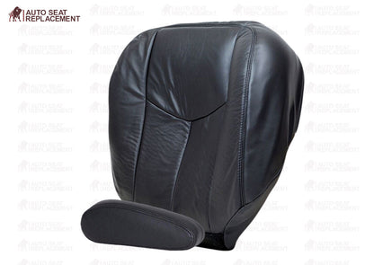 2003 2004 Chevy Avalanche Silverado Driver Bottom & Armrest Seat Cover Dark Gray