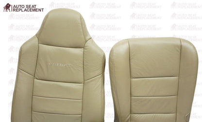 2002 To 2007 Ford F250 F350 Lariat Passenger Bottom-Back Leather Seat Cover TAN