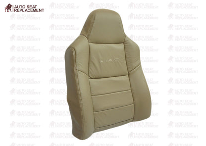 2002 To 2007 Ford F250 F350 Lariat Passenger Bottom-Back Leather Seat Cover TAN