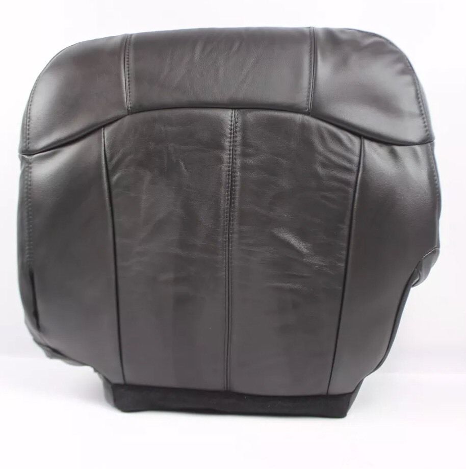 1999 2000 2001 2002 Chevy Silverado Bottom Driver Leather Seat Cover Dark Gray