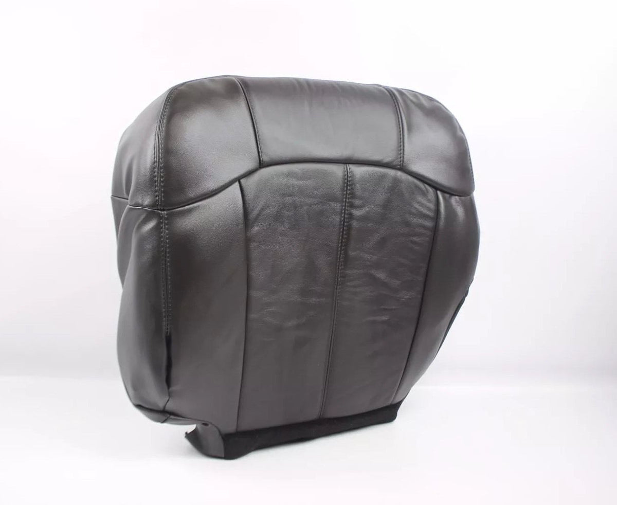 1999 2000 2001 2002 Chevy Silverado Bottom Driver Leather Seat Cover Dark Gray