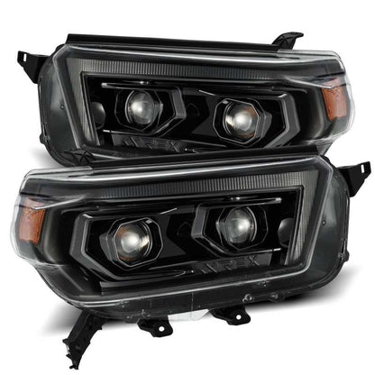 AlphaRex 10-13 Toyota 4Runner PRO-Series Proj Headlights Plank Style Alpha Blk w/Seq Signal/DRL 880754 *Discontinued