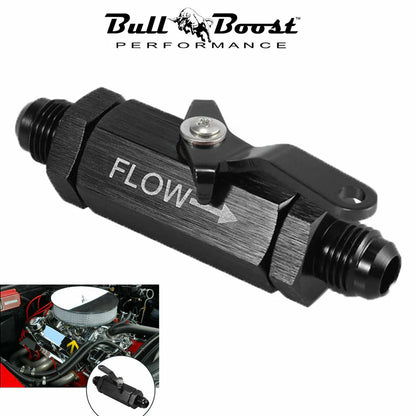 Bull Boost Performance Billet AN6 Fuel Shut Off Valve w/ Cable Lever – Fuel &amp; Oil Applications