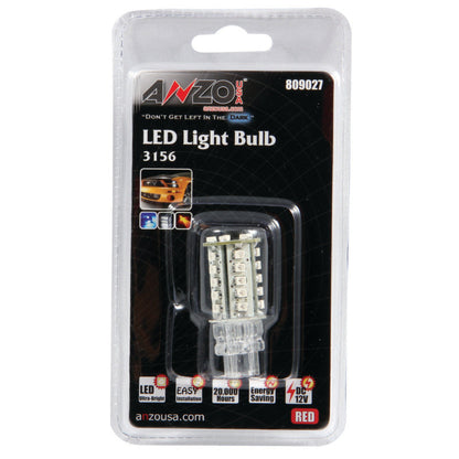 ANZO LED Bulbs Universal 3156/3157 Red 809027