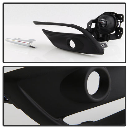 Spyder 17-18 Mazda 3 OEM Style Full LED Fog Light w/Switch - Clear (FL-MM32017-LED-C) 9043192