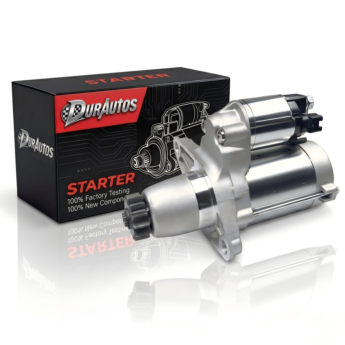 Durautos Starter Motor for 2002-2018 Toyota Camry RAV4 Highlander 2.4L 2.5L 3.5L, Replaces 28100-28041