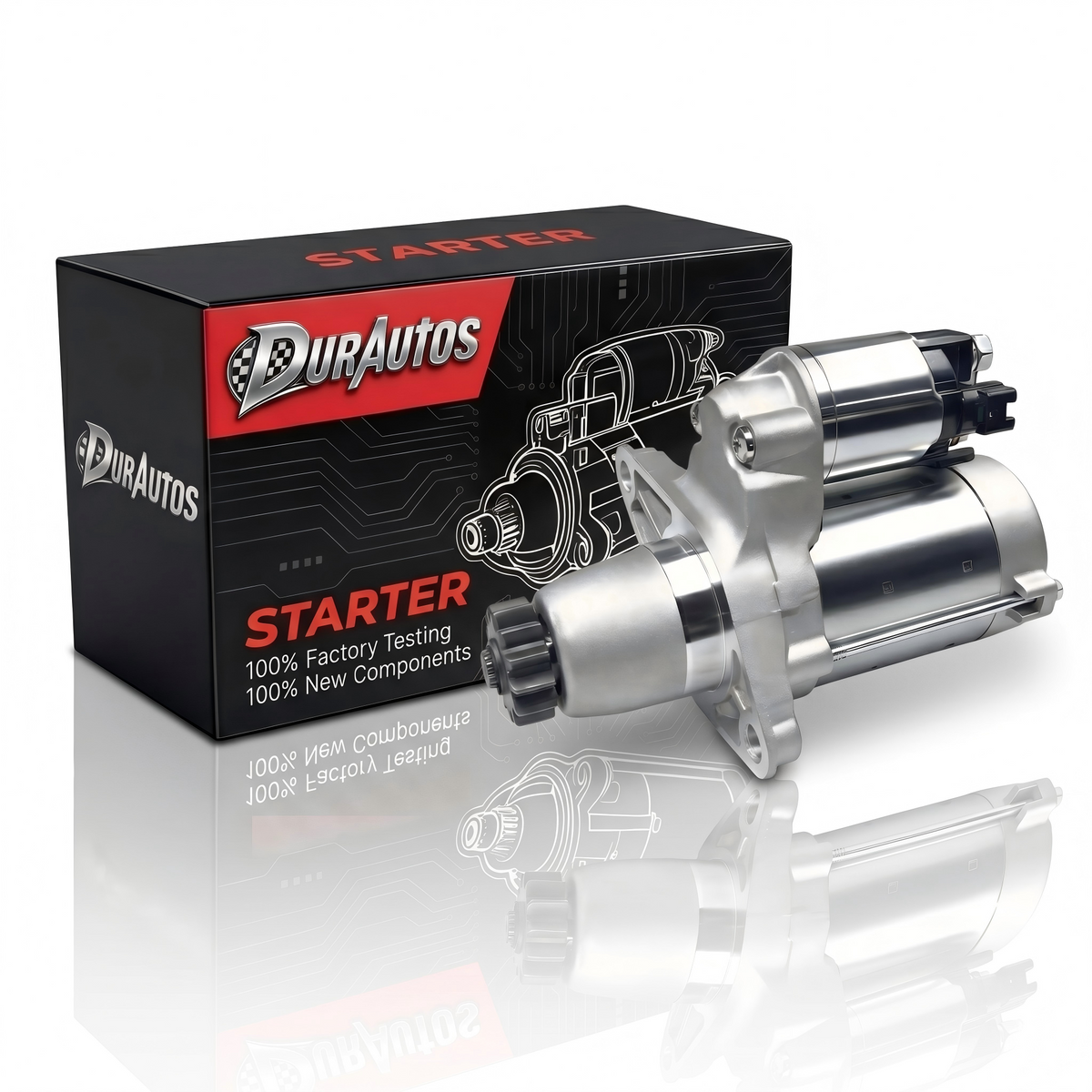 Durautos Starter Motor for 2003-2005 Honda Accord & 2003-2006 Element 2.4L, Replaces 31200-RAA-A51