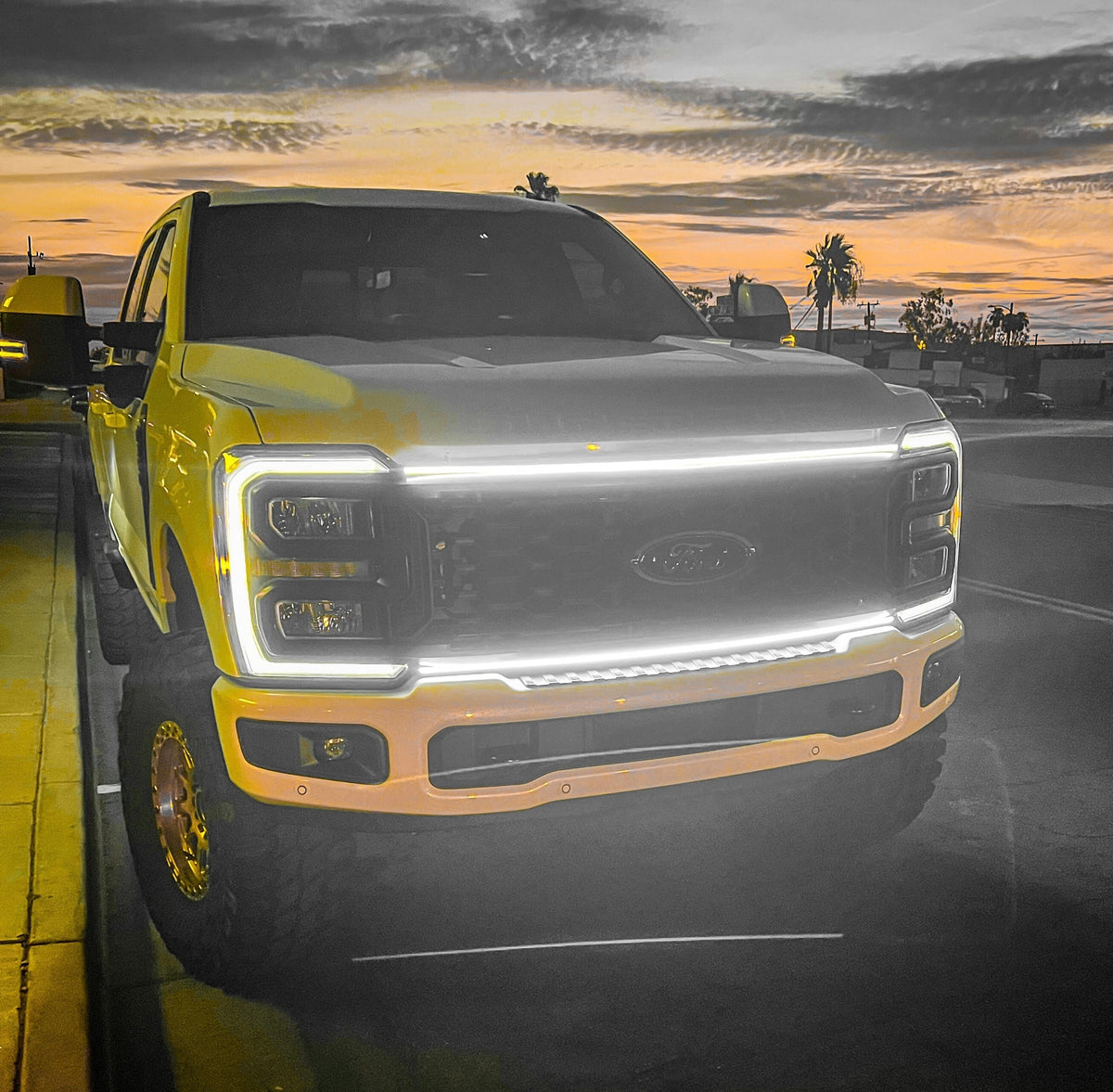 2023-2026 Ford Super Duty “Ghost” LED Grille Light Kit – F-250/F-350/F-450/F-550, IP67, Plug-and-Play Ready