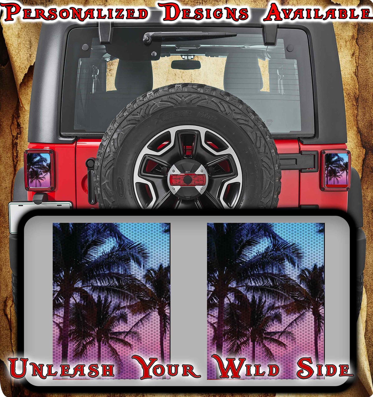 Island Palms taillights cover decal 17