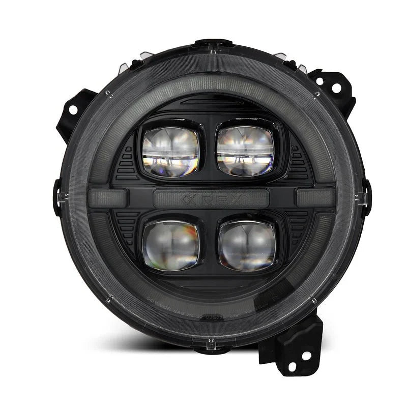 2018-2025 Jeep Wrangler JL / Gladiator JT NOVA-Series Bi-LED Projector Headlights Alpha-Black