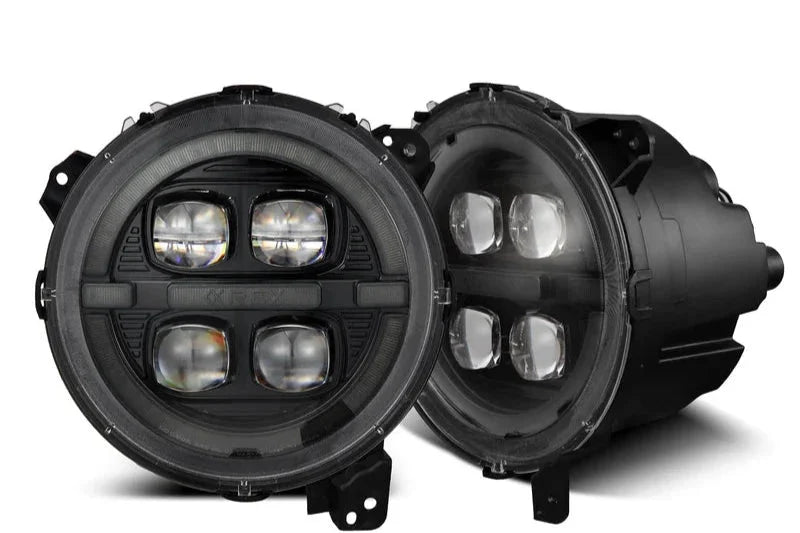 2018-2025 Jeep Wrangler JL / Gladiator JT NOVA-Series Bi-LED Projector Headlights Alpha-Black